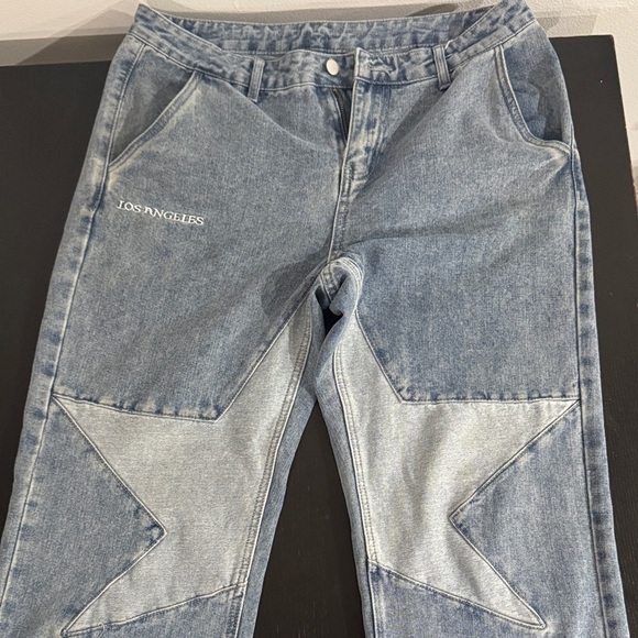 ROMWE Other - ROMWE Men Cotton Star Pattern Straight Leg Baggy Jeans